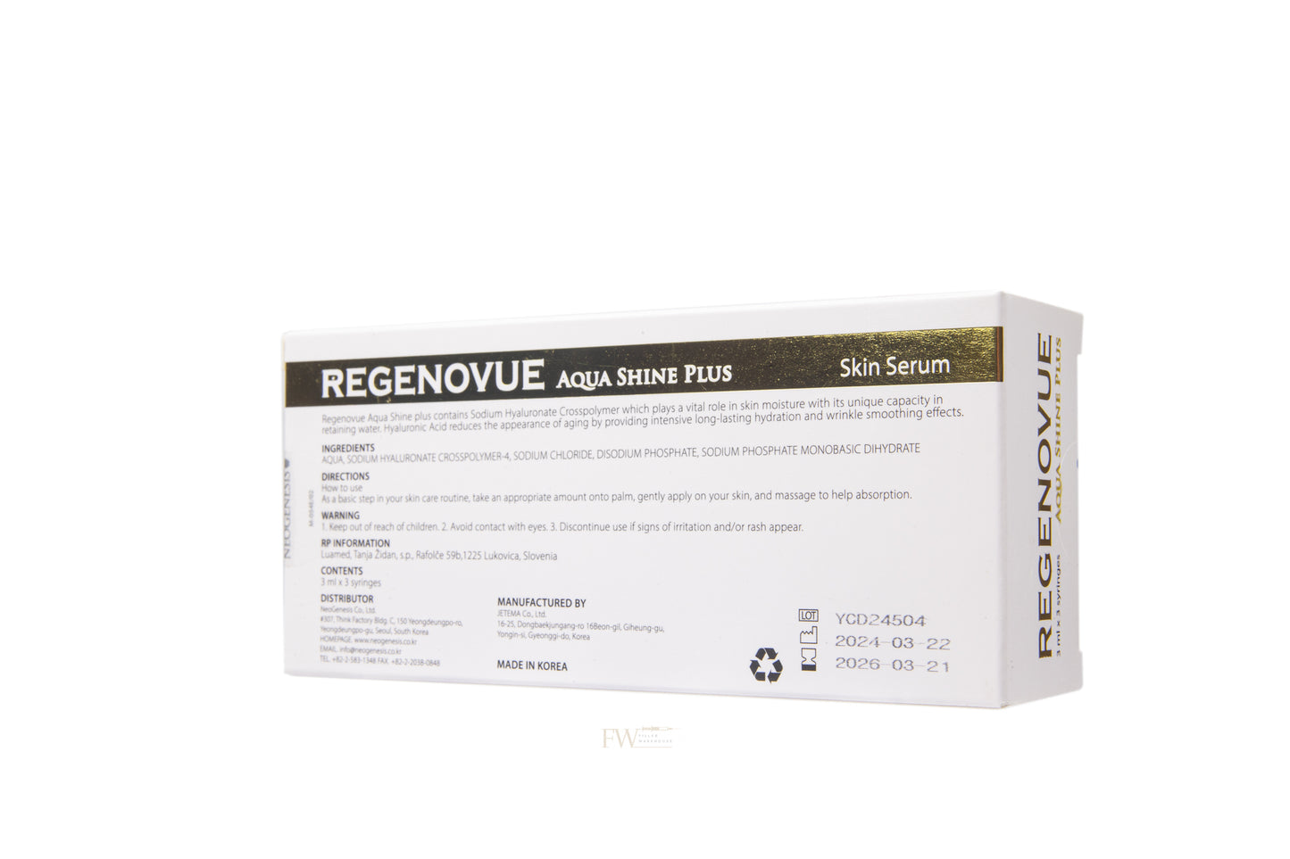 Regenovue Aqua Shine Plus 3 x 3ml