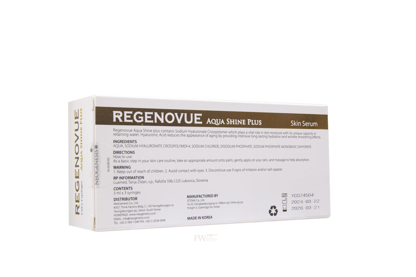 Regenovue Aqua Shine Plus 3 x 3ml
