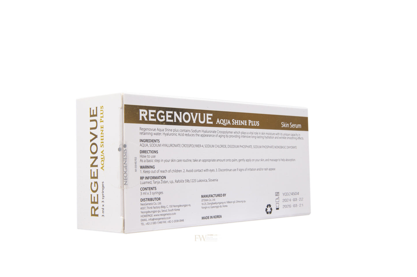 Regenovue Aqua Shine Plus 3 x 3ml