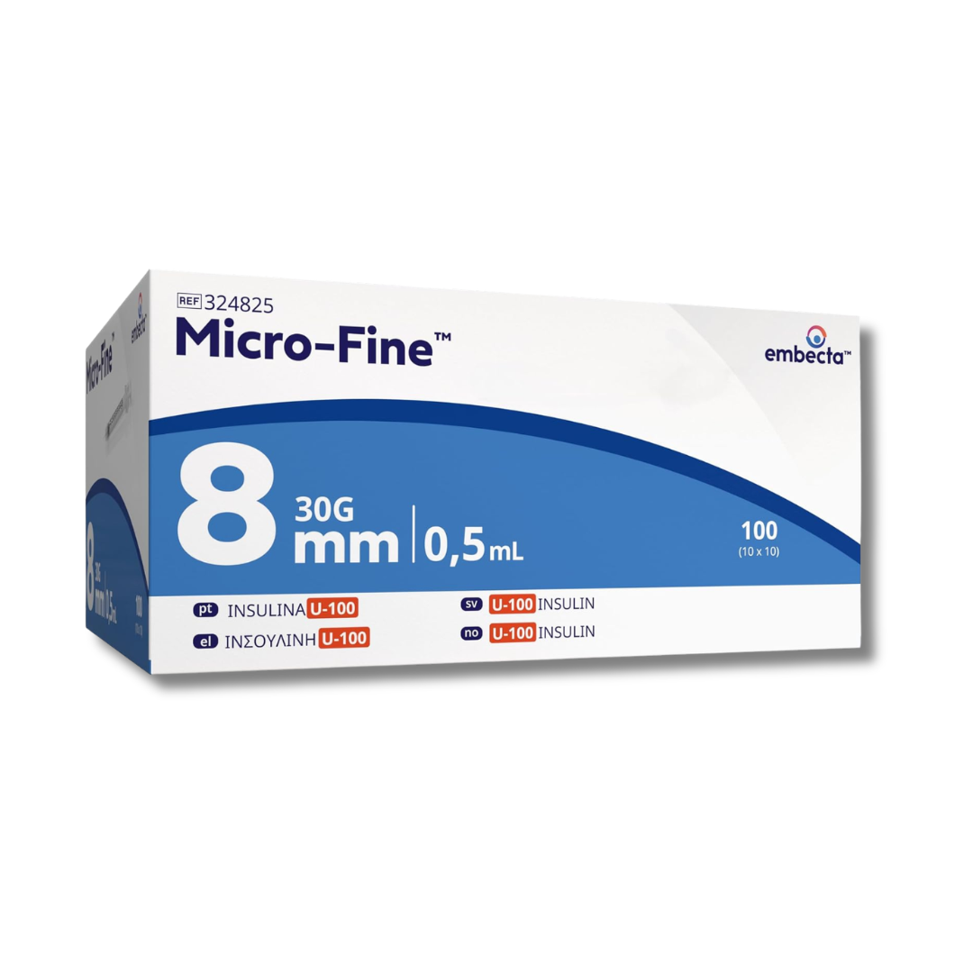 1 x Box of BD Micro Fine Plus 0.5ml 30G 8mm x 100 Needles
