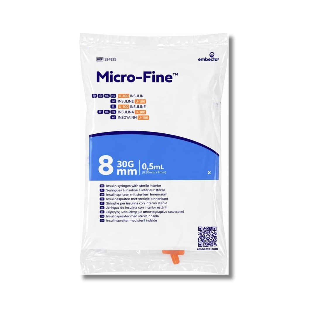 BD Micro Fine Plus 0.5ml 30G 8mm x 10 Needles