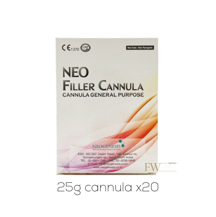 NEO Filler Cannula 25G x 50mm (20 per box, cannula only)