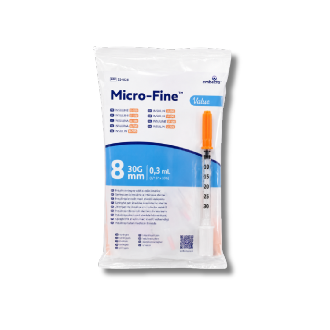 BD Micro Fine Plus 0.3ml 30G 8mm x 10 Needles