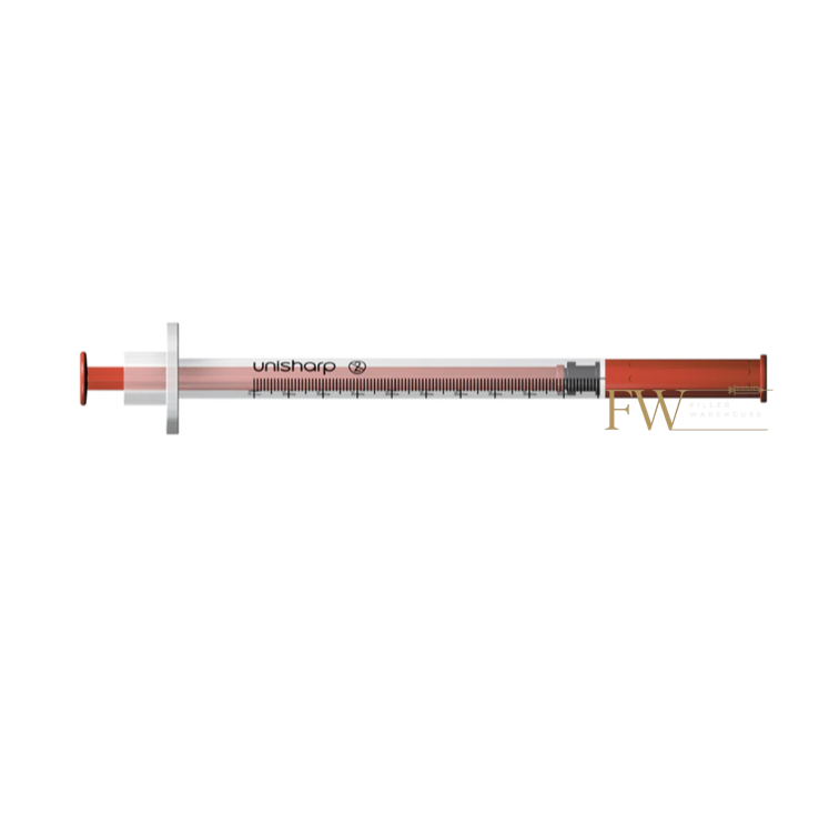 Unisharp 1ml Fixed Needle & Syringe 30G 0.5" Red x 100